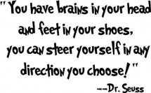 You Have Brains In Your Head And Feet In Your Shoes You Can Dr