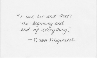 I Love Her And That S The Beginning And End Of Everything F Scott Fitzgerald Picture Quotes Quoteswave
