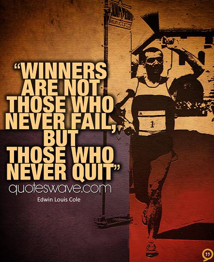 Winners Are Not Those Who Never Fail But Those Who Never Quit by Dr Edwin  Louis Cole - ISBN: 9781931682176 (Watercolor Books)