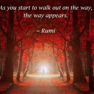 As you start to walk out on the way, the way appears. | Rumi Picture ...